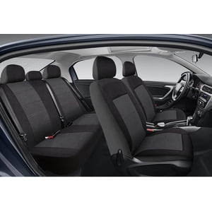 AUTO DRIVE 3-PIECE Jacquard Car Seat Cover Full Set For Front and Rear Seat Universal Fit