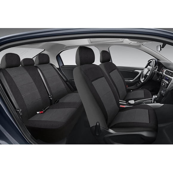 AUTO DRIVE 3-PIECE Jacquard Car Seat Cover Full Set For Front and Rear Seat Universal Fit