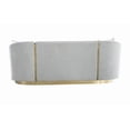 thumbnail image 4 of K-Living  Penelope Plush Velvet Sofa In Grey With Gold Accent And Throw Pillows, 4 of 4