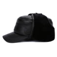 thumbnail image 4 of Adjustable Size Men Genuine Leather Hat Autumn Winter Warm Hats For Men Flat Cap, 4 of 6