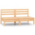 thumbnail image 1 of vidaXL Canapés de Jardin Mi-Hauteur 2 Pcs Pin Massif, 1 of 4