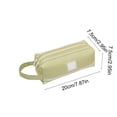 thumbnail image 3 of SIYTUAU Double Layer Oxford Cloth Pencil Case 7.9X2.95X2.95 Inches Green For School Students Large Capacity Zipper Double Pull Design Stationery Storage Case Green, 3 of 6