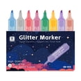 thumbnail image 2 of Dvkptbk Plastics highlighter 8 Pack Metallic Highlighter Pen Set Incline Head Glitter Gel Pens Bright Shiny Markers for Take Notes Diary and Planner Decoration 5ml, 2 of 6