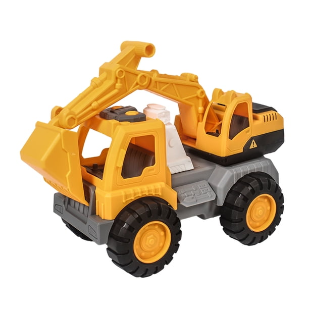 Lot 4 Engins De Chantier – Pelleteuse, Benne, Bétonnière, Bulldozer – Jouets Sable Dès 3 Ans