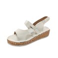 thumbnail image 1 of Summer Flat Wedge Heel Casual Buckle Solid Color Fish Mouth Female Sandals, 1 of 9