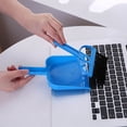 thumbnail image 4 of XIPYYKM 3 Pack Mini Hand Broom and Dustpan Set Small Dust Pans with Brush Set Cleaning Tool for Desk, Car and Animal Waste (Blue+Green+Hot Pink), 4 of 8