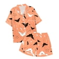 thumbnail image 1 of WEAIXIMIUNG Children's Leisure Printed Button Collar Short Sleeved Top Shorts Pajama Set 8-9 Years, 1 of 5