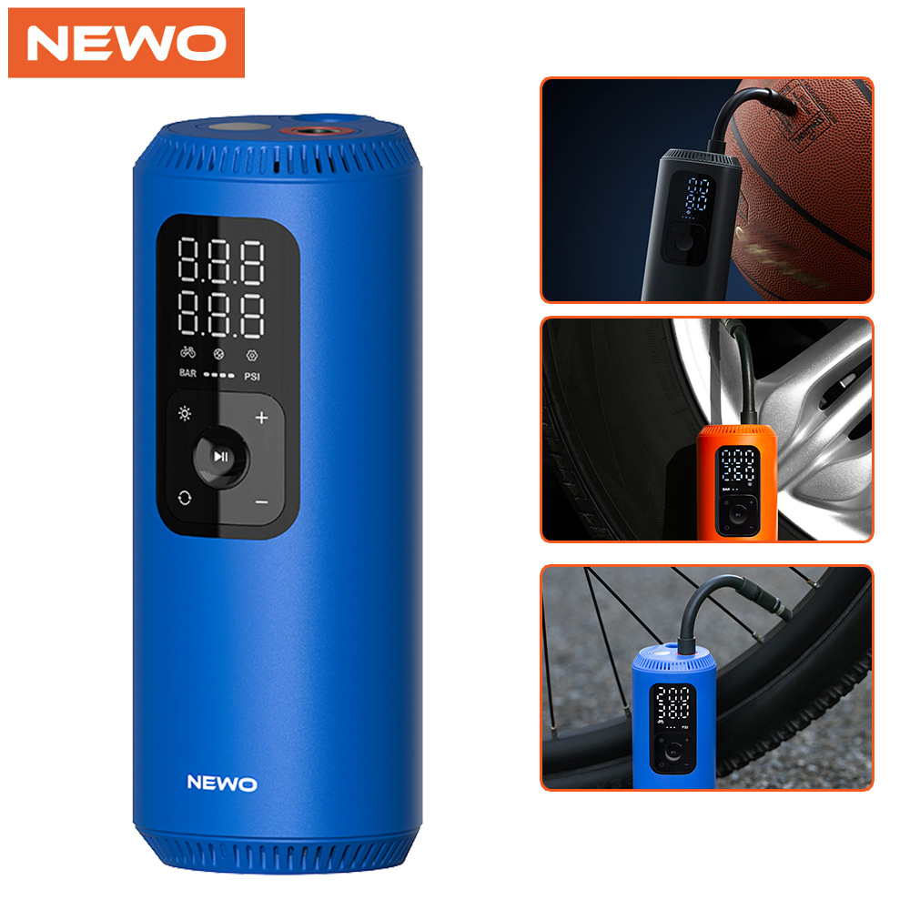 Amdohai NEWO Electric Inflator Portable Air Compressor Electric Pump w/150PSI/LED Light/Type-C Charging Auto Tire Inflator for Bike/Ball/Motorbike