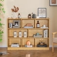 thumbnail image 2 of Costway 3-tier Open Bookcase 8-Cube Bookshelf Storage Display Cabinet French Oak Yellow, 2 of 10