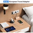 thumbnail image 3 of European Travel Plug Adapter, US to European Plug Adapter with 3 American Outlets & 2 USB International Power Adapter,Europe Travel Essentials Type C for Europe Travel, 3 of 7