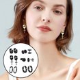 thumbnail image 1 of Ensemble de 6 Boucles d'Oreilles Punk Mode en Acier Inoxydable pour Hommes, 1 of 9