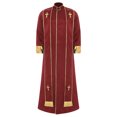thumbnail image 1 of iiniim Mens Friar Medieval Renaissance Priest Long Robe Church Worship Halloween Party Cosplay Costume Red S, 1 of 4