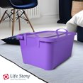 thumbnail image 4 of Life Story Bac de Rangement Empilable de 55 Qt, Contenant à Couvercle Léger, Violet, Lot de 12, 4 of 11