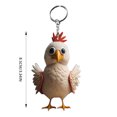 thumbnail image 2 of EGNMCR Hanging Ornaments Rooster Pendant Key Backpack Handicraft Pendant Chicken Keychain Key Chain, 2 of 2
