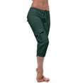 thumbnail image 4 of Moxiu Capri de Randonnée pour Femmes 2025 Leggings Capri avec Poches Taille Haute Extensible à Cordon Capris Décontractés Joggers Capri pour Femmes Vert Armée,TTTTG, 4 of 8