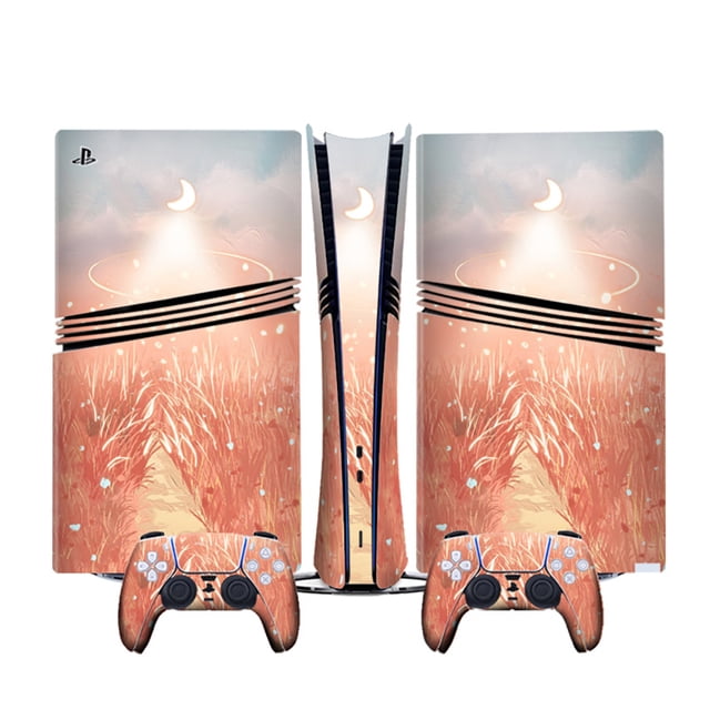 Compatible With PS5 Pro Consoles Cartoon Anime Stickers Set, Cute Custom Decals with Game Controller Skin