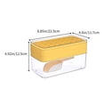 thumbnail image 3 of Ice Cube Tray Set with Storage Box, 50 Cubes Capacity, Food Grade Plastic, Transparent Lid, Drawer Design, Ice Scoop Included, Green/Yellow, 22.5x12.5x11cm, for Home and Refrigerator Use, 3 of 6