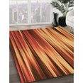 thumbnail image 3 of Ahgly Company Tapis Rectangulaire Lavable en Machine Intérieur Transitionnel Rouge Tomate, 2 Pieds x 4 Pieds, 3 of 7