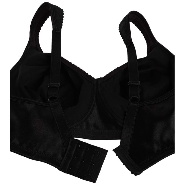 Playtex Secrets 4513 Feel Gorgeous Embroidered Underwire Bra, Size 38DD Black & Warm Steel Embroidery