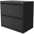 thumbnail image 3 of Hirsh 30 inch W 2 Drawer Modern Metal Lateral 101 File Cabinet in Gray, 3 of 6