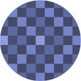 thumbnail image 1 of Ahgly Company Machine Washable Indoor Round Transitional Blue Area Rugs, 7' Round, 1 of 7