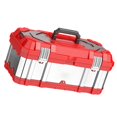 thumbnail image 4 of Almencla Double Layer Stainless Steel Tool Box Tool Organizer for Home Garage Plumber 49cmx22cmx21cm, 4 of 8