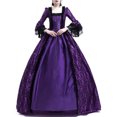 thumbnail image 3 of Renaissance Dress women Retro Party Princess Cosplay Lace Floor Length Dress, 3 of 8