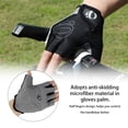 thumbnail image 2 of Graflsoa Blue Half-Finger Cycling Gloves for Mountain Biking, Lightweight Microfiber, Size L, 2 of 7