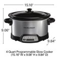 thumbnail image 4 of Hamilton-Beach 33443 4 Quart Programmable Slow Cooker, Chrome/Black, 4 of 4