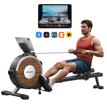 MERACH Machine à Ramper Magnétique Capacité de Poids 350 Lb, 16 Niveaux de Résistance Silencieuse, Machine à Ramper Bluetooth pour Entraînement à la Maison