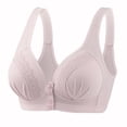 thumbnail image 2 of Timegard 4pc Bras for Women Front Closure Button High Support Ruched Breathable Comfort Everyday Bras, 2 of 5