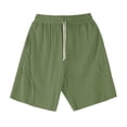 thumbnail image 2 of Plebaso Mens Casual Shorts Elastic Waist Drawstring Summer Shorts Plain Loose Running Shorts with Pockets, 2 of 4