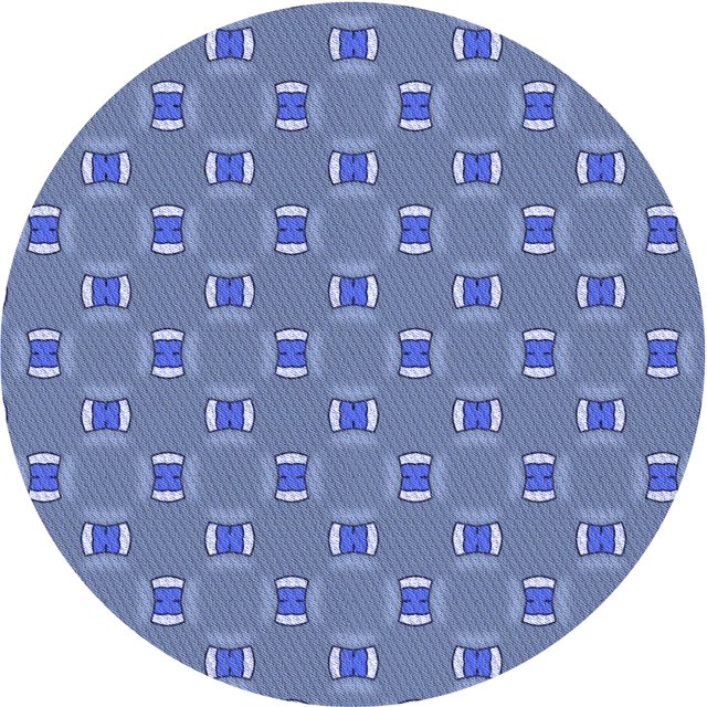 Ahgly Tapis Rond Lavable en Machine Intérieur Transitionnel Bleu Ciel, 3 Pieds Rond
