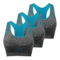 thumbnail image 1 of FAIWAD Women's 3 Pack Racerback Workout Tank Tops Basic No Underwire Athletic Stretch Padded Bralettes, 1 of 8