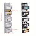 thumbnail image 3 of Organisateur Suspendu par-Dessus la Porte, Rangement Mural avec 2 Bacs Métalliques Élargis, 3 of 5