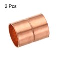 thumbnail image 3 of Unique Bargains 16mm Straight Copper Pipe Coupling Connecting Adapter Solder Connection for Plumbing 2 Pack, 3 of 5