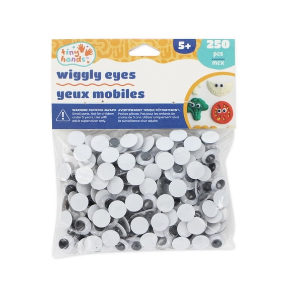 TINY HANDS Wiggly Eyes - 10 mm (0.39 in), 250 pcs, Age 5+, 250pcs