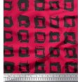 thumbnail image 1 of Soimoi Pink Heavy Satin Fabric Square Geometric Fabric Prints By Yard 54 Inch Wide, 1 of 3