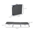 thumbnail image 3 of Outsunny Folding Outdoor Lounge Chair for Patio, Garden, Poolside, Grey, 3 of 10