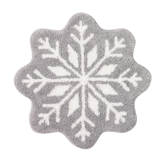 Mefallenssiah Tapis d'Hiver Flocon de Neige, 26,4 Pieds' Tapis de Porte Flocon de Neige de Noël, Tapis de Bienvenue Antidérapant Lavable, Mignons Paillassons d'Hiver pour Entrée Intérieure Extérieure Maison Salle de Bain