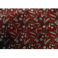 thumbnail image 4 of oneOone Cotton Silk Fabric Leaves & Floral Block Printed Craft Fabric BTY 42 Inch Wide, 4 of 4