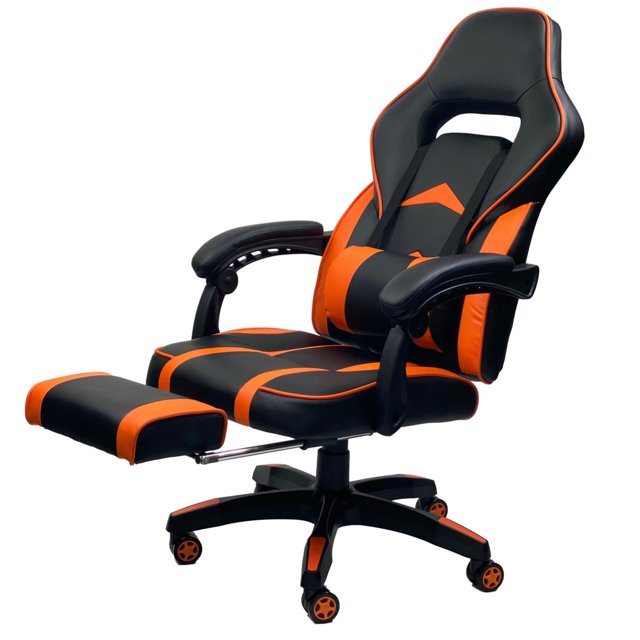 ViscoLogic Chaise de Jeu de Style Sport Haut Dos Supra Ergonomique avec Repose-Pied
