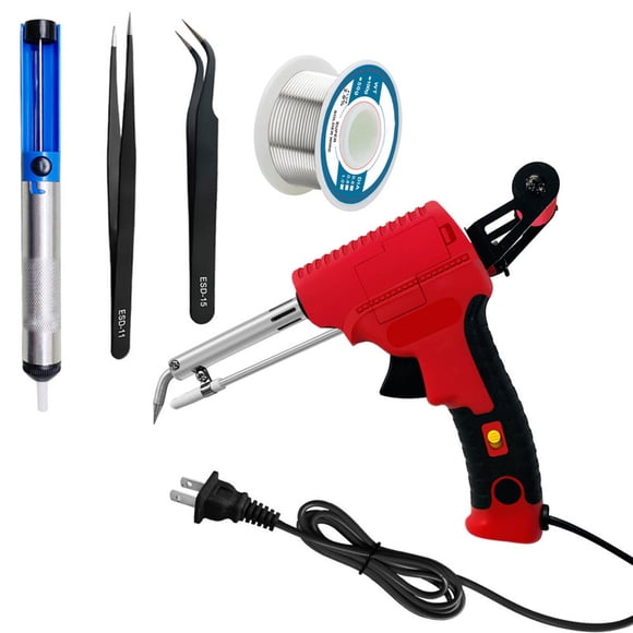 Leutsin Soldering Iron Kit,60W Automatic Soldering Gun with Ceramic Heater, Soldering Gun Kit, Soldering Wires for Repairs, Home DIY ,soldering iron kit electronics
