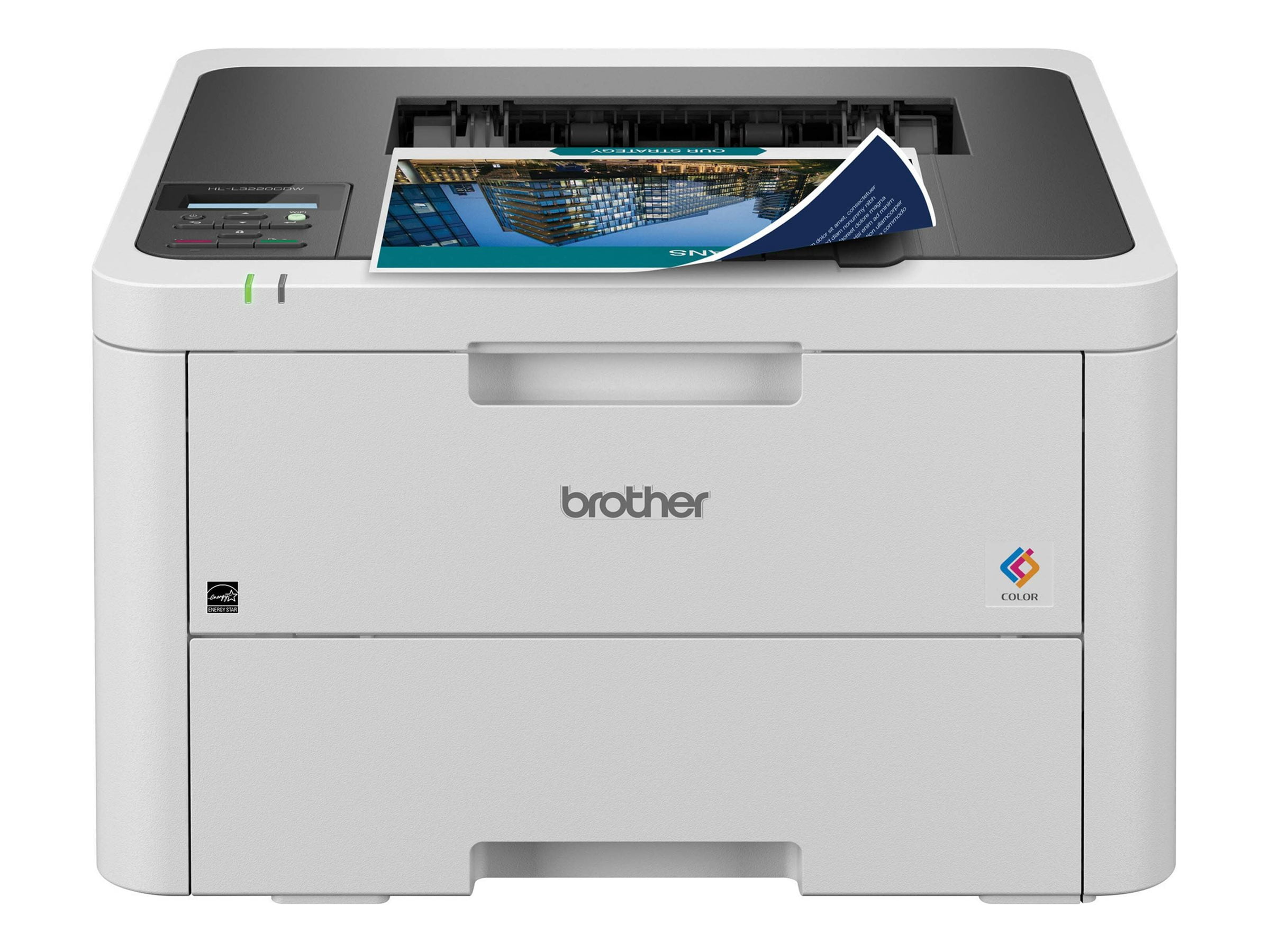 Brother HL-L3220CDW - Imprimante - couleur - Duplex - LED - A4 / Légal - 2400 x 600 dpi - jusqu'à 19 ppm (mono) / jusqu'à 19 ppm (couleur) - capacité : 250 feuilles - USB 2.0, Wi-Fi(n) - avec service d'abonnement Refresh EZ Print
