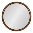 thumbnail image 2 of Kate and Laurel Pao Midcentury Modern Round Wood Wall Mirror, 28 Inch Diameter, Walnut, Decorative Circle Mirror with Warm Wood Finish for Robust Wall Decor, 2 of 8
