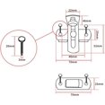 thumbnail image 2 of ORUYROP 90 Degree Locking Privacy Lock Sliding barn Door Latch Right Angle Door Clasp cam Lock (2 Black), 2 of 5