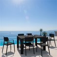 thumbnail image 5 of Loft Outdoor Dining Set with 6 Arm Chairs and 55 inch Extension Table Black, 5 of 5