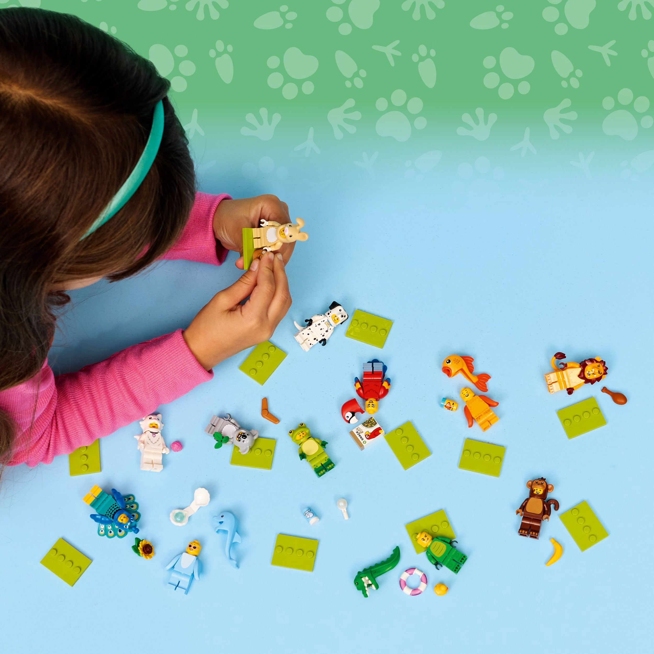 LEGO Minifigures Animal Series 28 6 Pack - Kids Toys in Sealed Mystery Boxes - Animal Themed Figures to Collect - Birthday Party Favors & Gift Idea for Boys & Girls, Ages 5+ - 66813