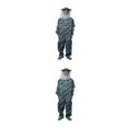 thumbnail image 4 of Ruiboury Durable And Essential Gear Beekeeping Suit Lightweight And Universal Easy To Ventilated Jacket For Beekeeper gray camo L 2Set, 4 of 6