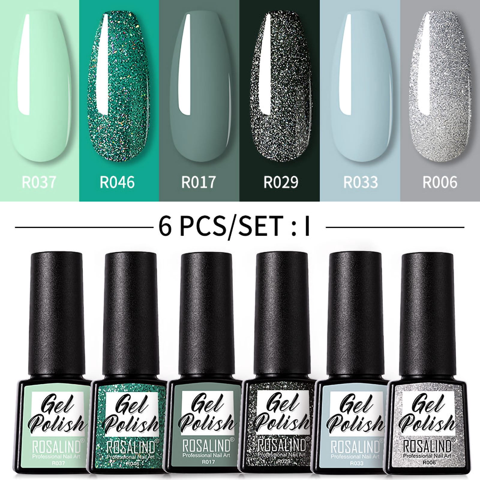 FcBaudy Nail Gel Clear Nail Sculpting Gel for Nail Art 7ml Gel Nail Polish 6-piece Nail Design Soaking Nail Polish Set Diy At Home Nail care